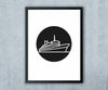 ICON010 poster in lijst SS Rotterdam